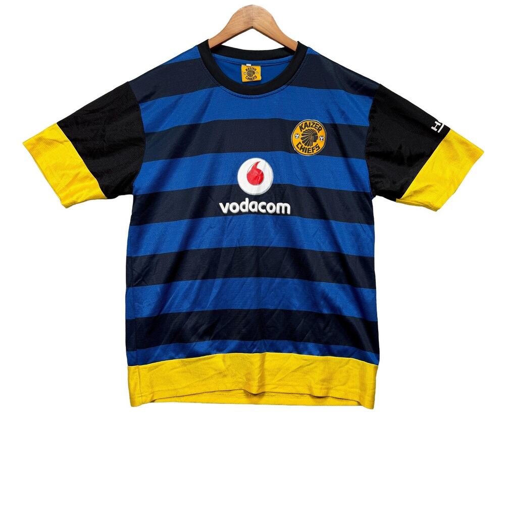 FC KAIZER CHIEFS Training Top Soccer Football Striped Shirt Jersey Rare 6 2XL